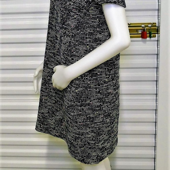 Loft Multicolor Puff Sleeve Fit Fare Dress sz 10 - Picture 8 of 8